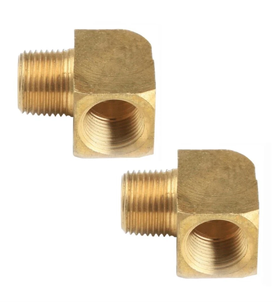 Empi 9239 - Oil Hose Fittings, 90 Degree 1/2" Male x 1/2" Female, Pack of 2 - Image 1 of 1