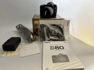 Nikon D D80 10.2MP Digital Camera - Black w/ Nikkor DX AF-S 18-70 G ED 3.5-4.5 - Picture 1 of 14