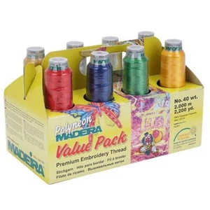 Madeira Polyneon Stickgarn Value Pack No.40 (8x 2000 m) Maschinenstickgarn - Bild 1 von 1
