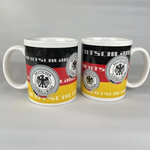 2005 Deutscher Fussball  Soccer Mug Munch Germany By P:OS Made in Germany set/2 Cover