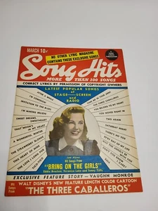 1945 WALT DISNEYS ''DIE DREI CABALLEROS'' SONG HITS MAGAZIN OFFSET SCHNITT SELTEN - Bild 1 von 10