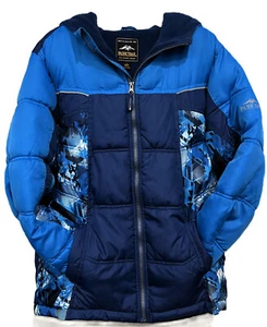 Pacific Trail Blue Winter Puffer Snow Coat Ski Jacket Hood Boys Youth XL 18/20 - Picture 1 of 17