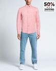 Rrp ?214 Harmont & Blaine Linen Shirt Size 6Xl Garment Dye Button-Down Collar