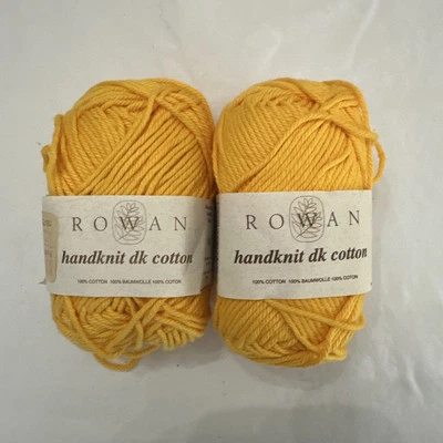 2 skeins Rowan Handknit Cotton Yarn  "Sunflower" DK  Light Worsted - Vintage - Image 1 of 3