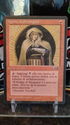AGENT OF STROMGALD Italian Version MAGIC The Gathering SUMMON 1996 Trading Card - Image 1 of 2