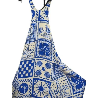 Maxi Vestido Solero ECOTE Urban Outfitters Talla Grande Abstracto Gráfico Sirena Playa Foto 1 de 4