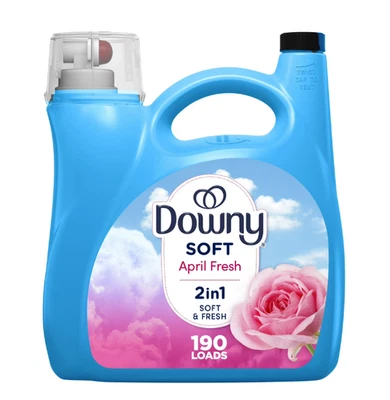 Downy Fabric Softener Liquid April Fresh Scent 140 fl oz 190 Loads HE Compati...