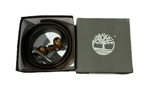 TIMBERLAND MENS BROWN LEATHER BELT - MENS - MEDIUM (34"-36") BOXED - BRAND NEW - Imagen 1 de 6