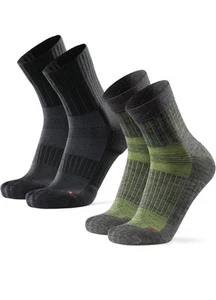 DANISH ENDURANCE Trail Running Socks, MerinoWool Thermal Anti Blister 2pair 9-12 - Picture 1 of 3