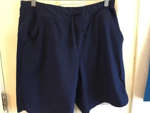 DAMEN GRÖSSE 10 LANDS' END BADESHORTS MIT ANGENÄHTEM Höschen DUNKELBLAU 9" Board Neu im Karton - Bild 1 von 9