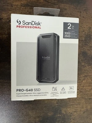 New SanDisk Professional Pro-G40 2TB Portable USB-C/Thunderbolt 3 SSD - Image 1 of 3