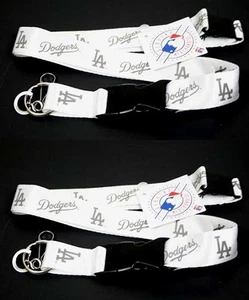 Los Angeles Dodgers MLB White Glacier Lanyard 2 Pack - Picture 1 of 2