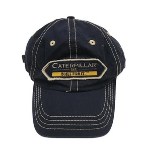 Caterpillar CAT Distressed Hat Cap Embroidered Logo Cotton Baseball Workwear - Picture 1 of 8