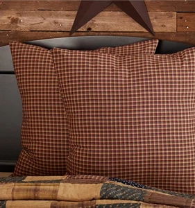 Patch patriottica marchi VHC Euro Sham 26 x 26 a quadri rossi - Foto 1 di 11