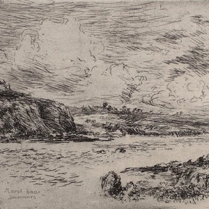 Hans Dietmann Douarnenez Marée basse signiert Radierung auf Büttenpapier 20 Jhd - Picture 1 of 4