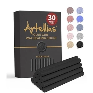 Premium Sealing Wax Sticks (Bulk 30 Pack) Wax Seal Glue Gun Sticks - Black - Picture 1 of 7