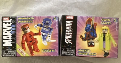 MARVEL SPIDER-MAN MINIMATES ENMASCARADO SPIDER-MAN GWEN STACEY & DAREDEVIL BULLSEYE Foto 1 de 2