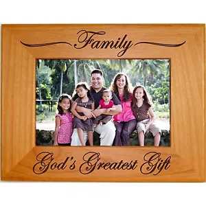Cornici portafoto in legno famiglia personalizzate 4x6 5x7 8x10 incise personalizzate regali foto - Foto 1 di 17