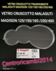 VETRO CRUSCOTTO TRASPARENTE MALAGUTI MADISON 125/150/180/250/400 07138100 Nuovo - Foto 1 di 1