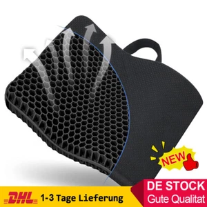 Gel-Druckentlastungskissen Gelkissen zum Sitzen Dekubitus Gel-Sitzkissen schwarz - Bild 1 von 7