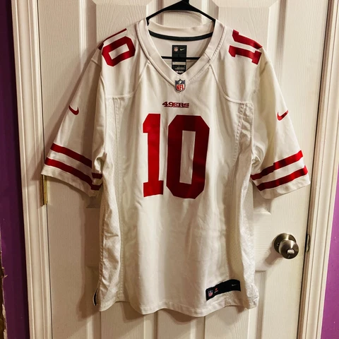 Nike Men's NFL On Field #10 Jimmy Garoppolo San Francisco 49ers Jersey Large Cover