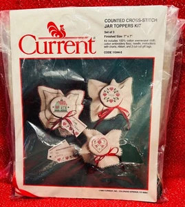 VINTAGE 1989 AKTUELLE GLASAUFLEGER GEZÄHLT KREUZSTICH SET 11044-5 - NEU! - Bild 1 von 7