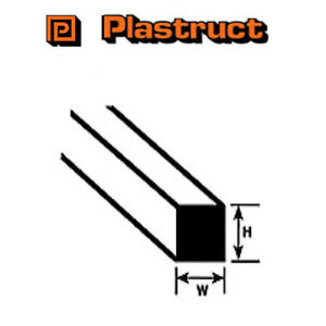 Plastruct MS-30 Pack of 10 Plastic Square Rods 0.8mm sq x 250mm