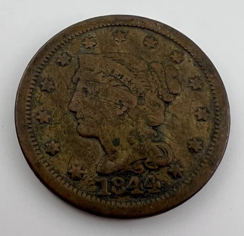 1844 G Braided Hair Large Cent Cover
