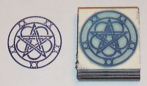 Celtic Pentacle w/Triplemoons rubber stamp Amazing Arts