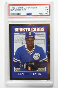 1992 Sports Cards News Ken Griffey Jr #51 PSA 5 EX - Picture 1 of 2