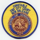 NEW ORLEANS LOUISIANA 2nd CITY COURT CONSTABLE sheriff police PATCH