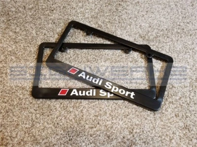 Marco de matrícula Audi Sport Audi RS3 TTRS R8 A4 S4 TT S5 Q5 2 colores - Par Foto 1 de 2