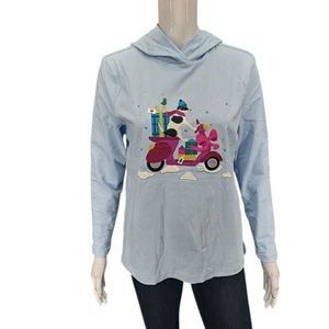 Christopher and Banks Womens Dressy Everyday Hoodie Petite Medium Size Blue - Picture 1 of 12