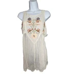 Free People Wildflower Embroidered Mini Dress Women's Size XS FLAWED - Picture 1 of 9
