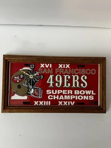 Custom 49ers Liscence Plate Clock Memorabilia Niners Football NFL Cover