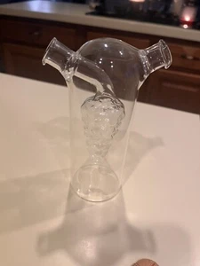 Separatore cruet olio e aceto in vetro 2 beccucci - uva soffiata a mano dentro/out 6" - Foto 1 di 5