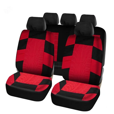 For Chevrolet Toyota Auto Car Seat Covers Full Set 5-Seats Front Rear Protector - Image 1 of 4