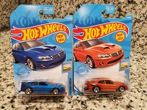 2021 Hot Wheels '06 Pontiac GTO Blue + Orange - Lot of 2 - Factory Fresh - Picture 1 of 5