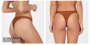 NWT Volcom Swimsuit Bikini Simply Seamless bottoms Size M Cheeky Tiny Dark Clay - Picture 1 of 3