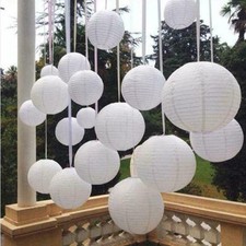 BIANCO panno impermeabile LED Solare Lanterna Cinese Festival DECOR PARTY appesi