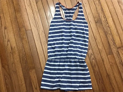 Espléndido Vestido Relajado Talla Pequeño (azul/blanco) poliéster rayón semi transparente Foto 1 de 4