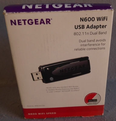 NetGear N600 WiFi Wireless 802.11n Dual Band USB Network Adapter WNDA3100 - Image 1 of 4