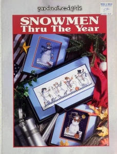 SNOWMEN THRU THE YEAR Cross Stitch Patterns Good-Natured Girls | 5 Projects - Picture 1 of 2