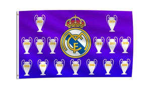 Real Madrid Flag Banner 3x5ft Champions League 2024 Hala Madrid Merengue Fans - Picture 1 of 2