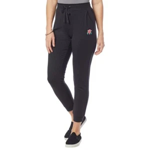 Badgley Mischka French Terry Jogger Pants with Pockets Black Size M NWT - Picture 1 of 2