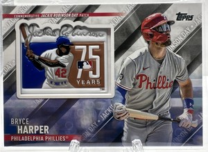 2022 Topps Update Jackie Robinson Day Patch #SEP-BHA - Bryce Harper - Phillies