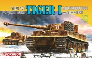 Dragon 7251 1/72 WW.II German Tiger I Medium-Term W/Zimmerit Coating - Picture 1 of 2