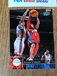 UPPER DECK NBA BASKETBALL 2009 ALLEN IVERSON CARD 47 DETROIT PISTONS EXCELLENT - Picture 1 of 2