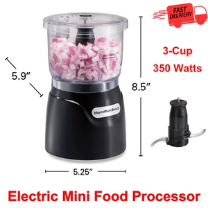 Electric Mini Food Processor, 3-Cup, 350 Watts for Chopping, Dicing and Pureeing - Picture 1 of 9