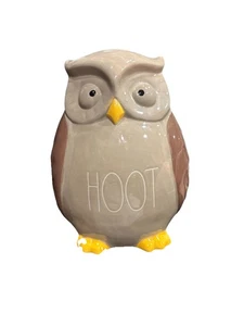 Statuina decorativa gufo Hoot in ceramica Rae Dunn qualsiasi stanza, nuova senza scatola - Foto 1 di 11